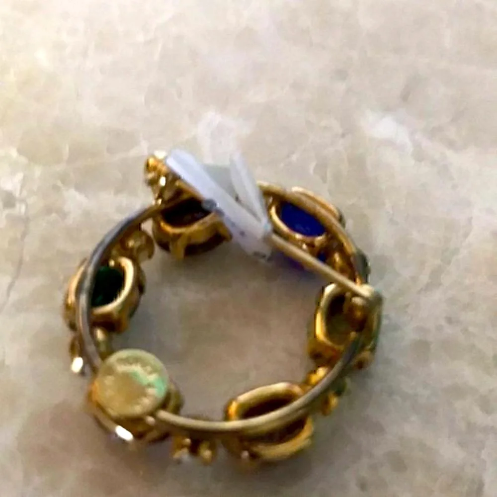 12k gold filled pin real stones‎ and real pearls